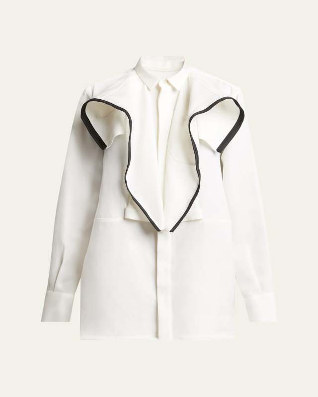 Ruffle Button Down Blouse